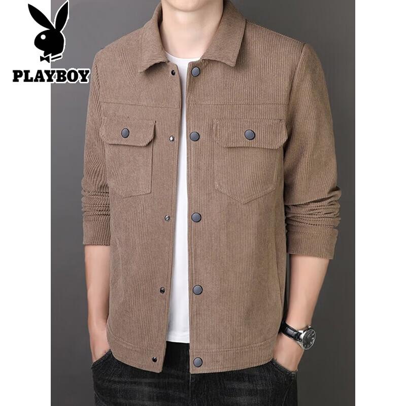 Playboy Men's Corduroy Lapel Jacket
