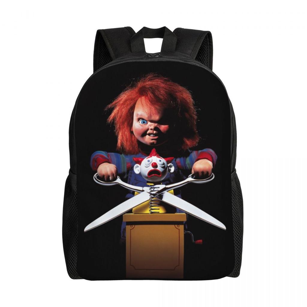Bride Of Chucky Laptop Rucksack Herren Damen Mode Schultasche für Schüler Studenten Killerpuppe Chucky Taschen