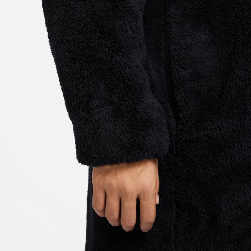 Nike Solid Color James Coral Fleece Spliced Single-Breasted Casual Jacket Men Jacket Black FB7120-010