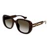 Square Sunglasses With Logo Women Sunglasses Brown GG1557SK002