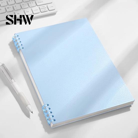 Study Supplies for Classroom A5 Spiral Notebook, Lined /Horizontal Grid/Blank Inner Page, Multifunctional Writing Pad Morandi Solid Color Cover