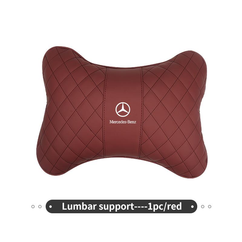 Car Headrest Neck Pillow Seat Neck Lumbar Support Waist Cushion For Benz AMG A C E S G Class W201 W210 W108 W204 W205 W203 BL1