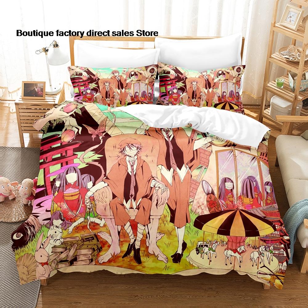 Anime Bungo Stray Dogs Bedding Set Single Twin Full Queen King Size Bed Set Kids Bedroom Duvetcover Sets Bed Sheet Set
