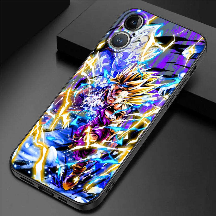 

Чехол для телефона для iPhone 12 Mini 7 6s 11 SE 14 13 Pro XS X XR 15 16Pro Max 16e 8 Plus Черный Мягкий чехол Dragon Ball Saiyan Son Gohan iPhone 12 mini