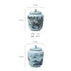 Creative Ceramic Tea Caddy Landscape Flower Decoration Jar Multifunctional Sealed Coffee Beans Nut Medicinal Herb Storage Box