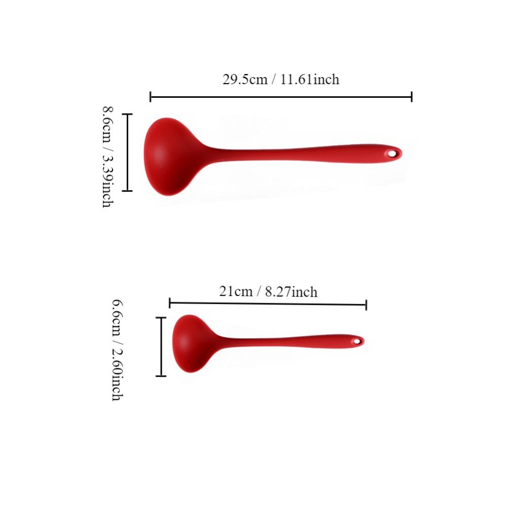 2Pcs Nonstick Ladle Spoon 8.3 Inch & 11.6 Inch Cooking Spoon Durable Soup Spoon  Kitchen