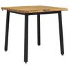 70 x 70 x 75 cm Solid Acacia Wood White and Black Square