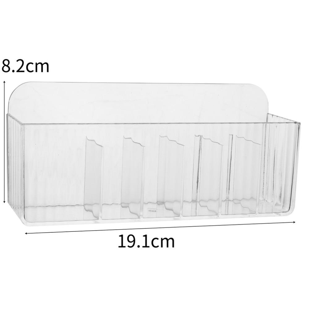 Fashion Wall-mounted Cosmetic Storage Box Transparent Acrylic Bathroom Shelves Grid Mirror Cabinet Storage Rack