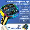 Car Charger FM Transmitter Bluetooth5.0 Hands Free True 4.8A Dual USB Port PD FastCharging MP3 Music TF Card U Disk AUX Player