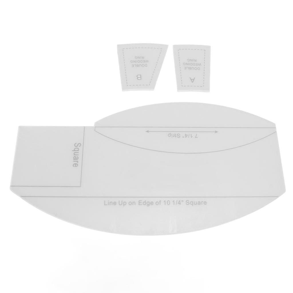 Sewing Ruler Set DIY Transparent Acrylic with Clear Printing Process for Measurement Drawing Crafts