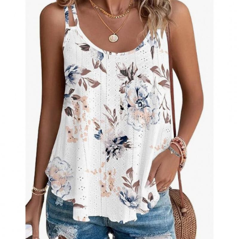 2026 New Solid Color Round Neck Women's Camisole Top