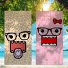 Cartoon D-Domo K-Kun Towel Quick Drying Beach Towels Are Suitable For Swimming Pools Camping Yoga And The Gym