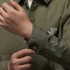 Jordan Tatum Chicago Solid Color Polo Comfortable Long Sleeve Jacket Men Jacket Olive-Green HM3881-222