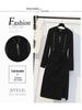 2023 Autumn Hooded Zipper Slit Dress for Women - Large Size, Slimming, Belly-Covering, Age-Reducing Style