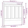Vidaxl Bed Headboard, 95X4X100 Cm, Solid Pine Wood