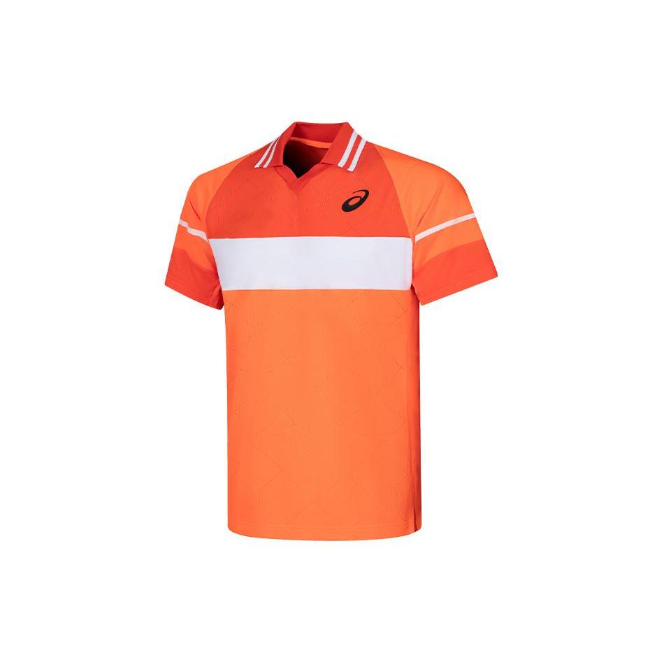

New ASICS MATCH ACTIBREEZE Polo Shirts Men s Orange 2041A283-800 S