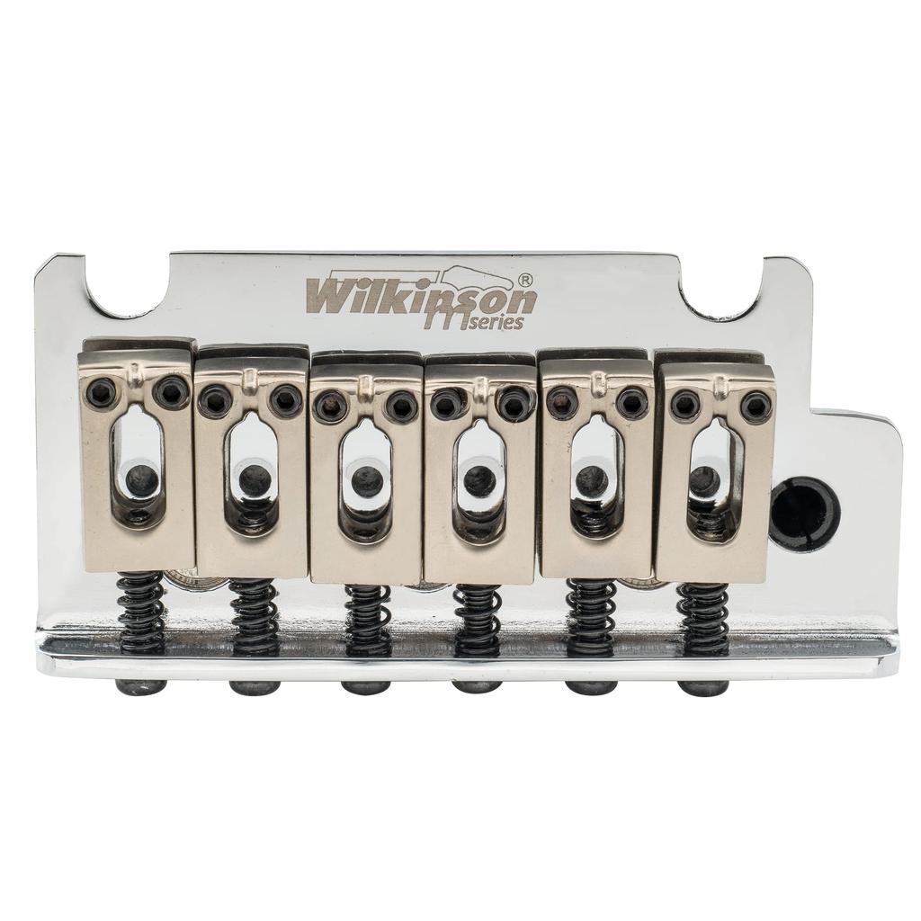 Wilkinson WOV06 10.8mm String Pitch Two-Point Guitar Tremolo Bridge for MIJ/MIK Strat Electric Guitars, Chrome