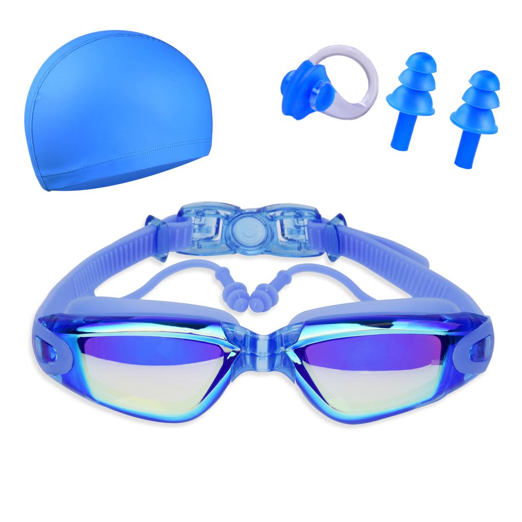 Men's High-definition Waterproof and Fog-proof Swimming Glasses Men's and Women's Adult Eye Protection Colorful Swimming Goggles