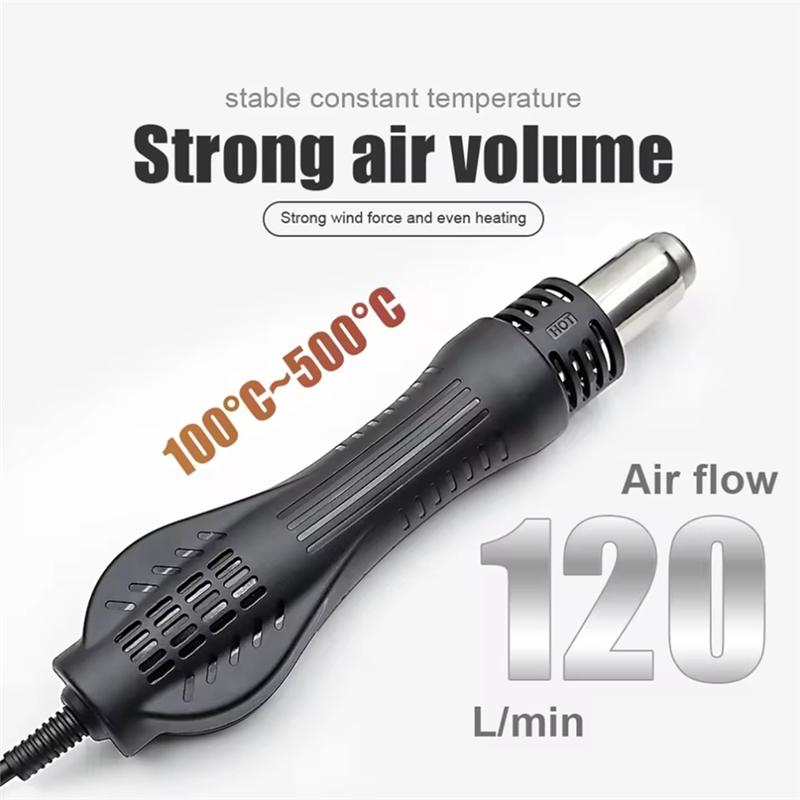 A96I-8586D Soldering Station LCD Dual Digital Display Electric Soldering 2 In1 750W Hot Air Welding Rework Station EU Plug