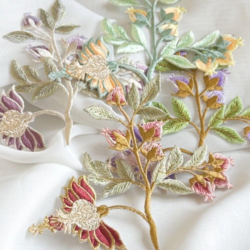 Elegant Iron-On Patches Stylish Floral Patches Decorative Embroidery Appliques  Clothing Decoration
