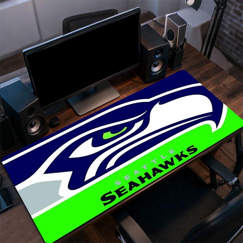 Seahawks Mouse Pad, Large Gaming Desk Mat, Non-slip XXL Mousepad for Laptop & Tablet, Mini PC Playmat with Stitched Edges