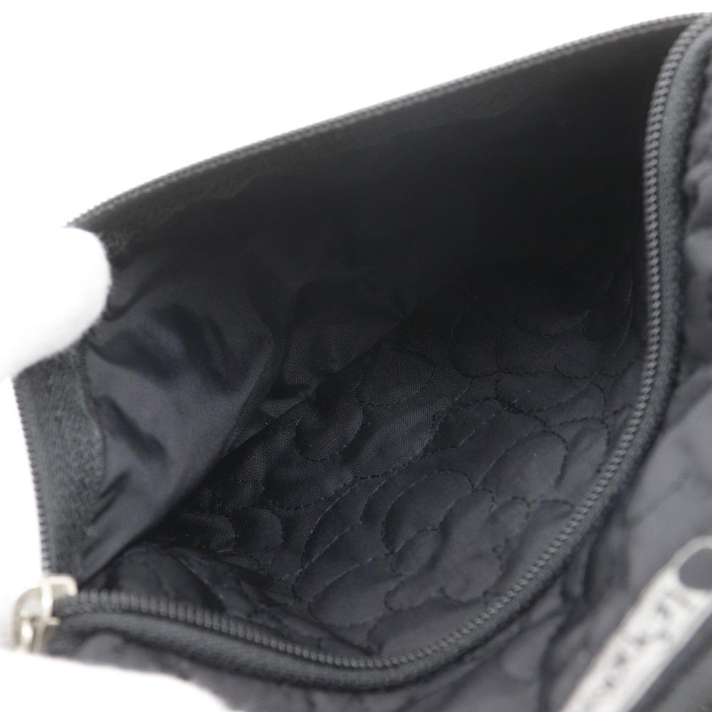 LeSportsac Pochette Shoulder Bag Flower stitch black Nylon flour Women Used