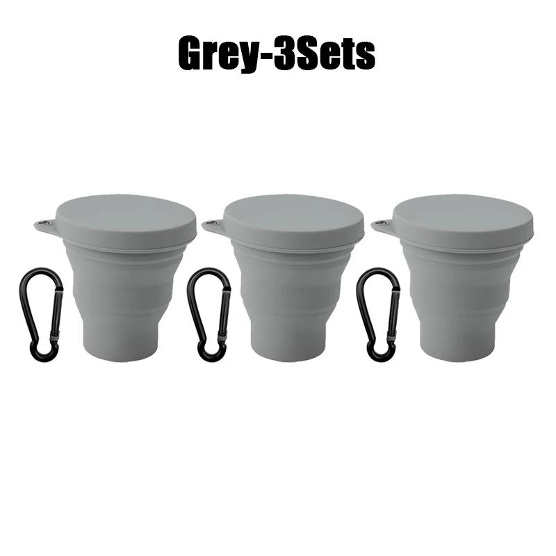 180 ml Klappbecher, Mini-Einziehbecher, Silikon, tragbare Teetasse, Outdoor-Reise-Kaffee-Teleskop-Trinkbecher mit Deckel