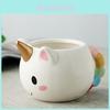 Mug en céramique licorne créatif peint à la main avec corne dorée pour les amateurs de café