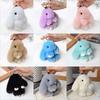 Soft Rabbit Pompon Key Chain Portable Bag Car Decoration Pendant Gift For Women Teens Kid Friendly Entertaining Fun Play Safe
