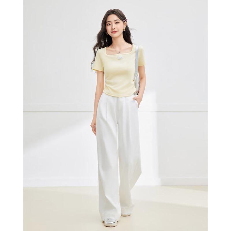 IEF Aiyifu 2025 Autumn Korean Style Wide-Leg Pants