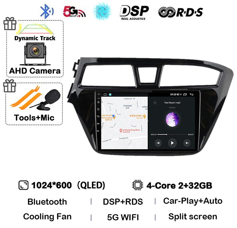 

Android 14 Carplay Auto WIFI+4G For Hyundai I20 LHD 2015 2016 2017 2018 Car Radio Car Multimedia Player Stereo GPS NO 2 Din DVD