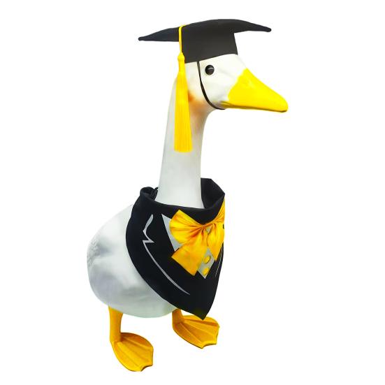 Easter Goose Outfit Graduation Bees Ladybug Clothes Set for Standard Lawn Goose 23" Spring Summer Happy Easter Bunny Porch Goose Sign Garden