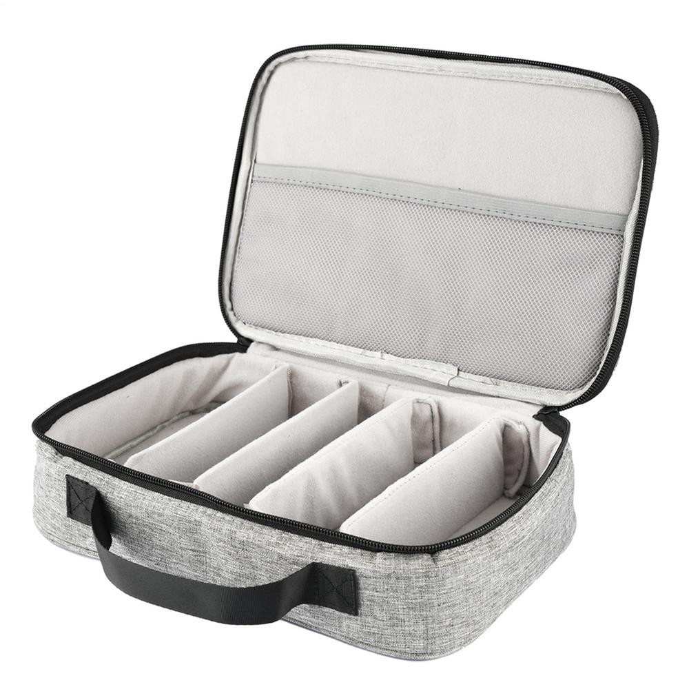 Glasses Case Multiple Pairs Storage Box Sunglasses Organizer Adjustable Slot Sunglasses Case Multiple Glasses Holder Sunglass светло-серый