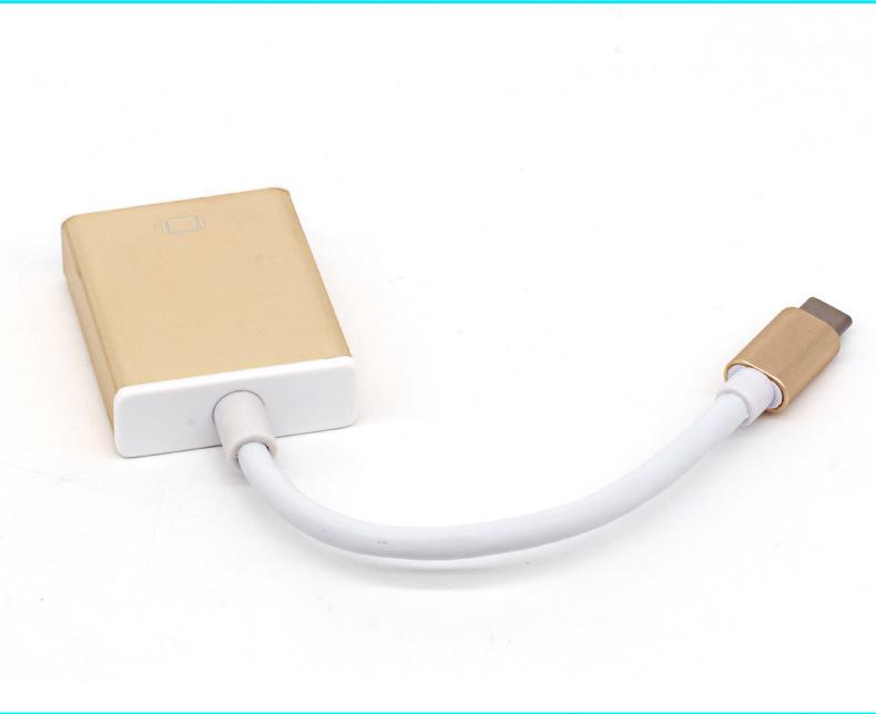 Type-C to VGA and HDMI High-Definition Conversion Cable, 25cm