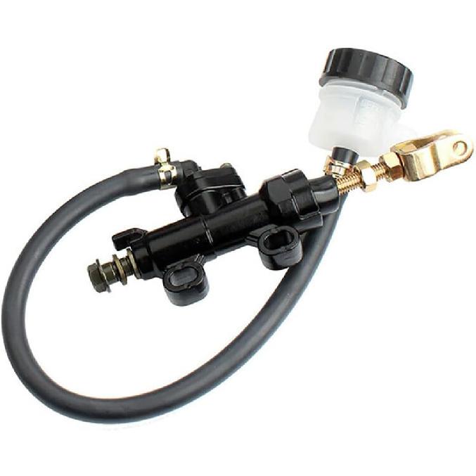 Universal Rear Brake Master Cylinder Compatible with 50cc 70cc 90cc 110cc 125cc 150cc 200cc ATV Dirt Bike Go Karts Motorcycles (Black)