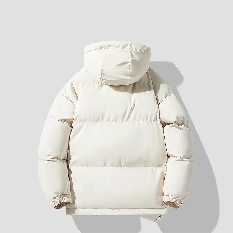 Herbst/Winter Baumwollmantel Jacke Daunenbaumwolle Gepolstert Verdickt Mit Kapuze Pufferjacke Für Männer Und Frauen Lässig Locker Geschnitten Oberbekleidung
