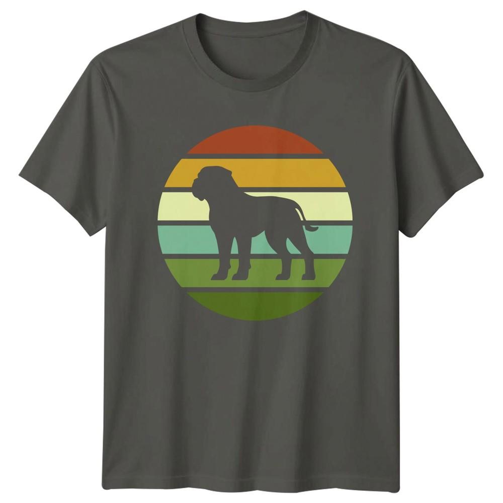 Retro Sunset Dog Silhouette TShirt Bulldog Owner Pet Lover Birthday Gift S
