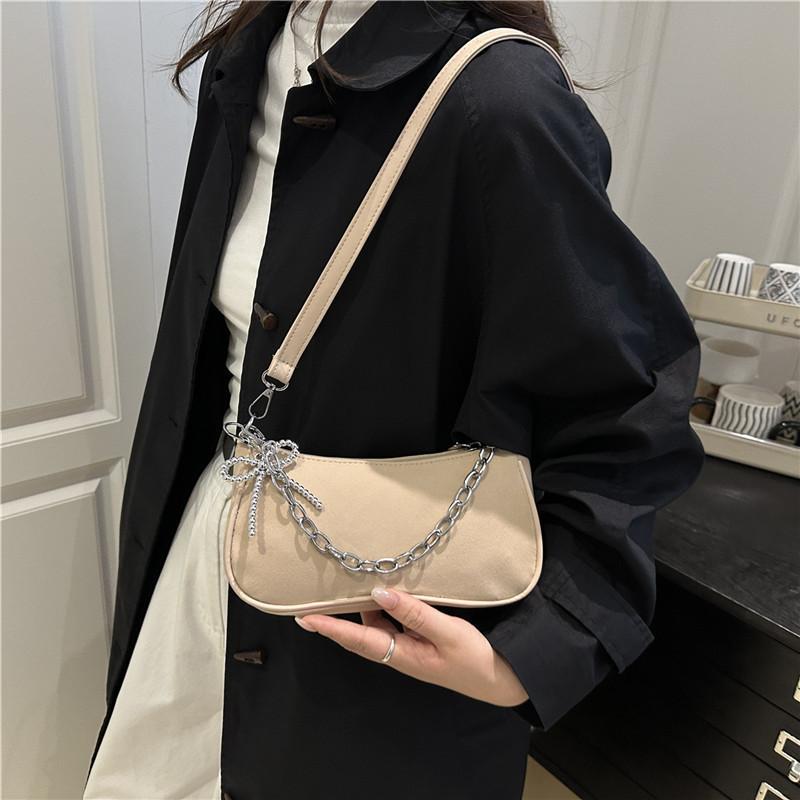 Minimalist Pu Small Square Bag With Chain Strap For Daily Casual Use