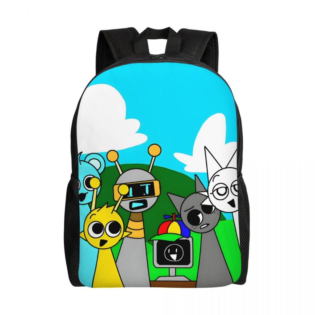 Custom Cartoon Sprunki Backpacks for Women Men Water Resistant College School Bag Print Bookbags