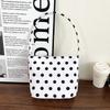 2026 Spring Women's Polka Dot Nylon Shoulder Handbag - Fashionable, Cute, Versatile