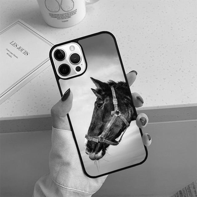 Handsome Horse Animal Phone Case For iPhone 17 Air 14 15 16 13 12 Cover For Apple 14 15 16 Pro Max Plus Coque