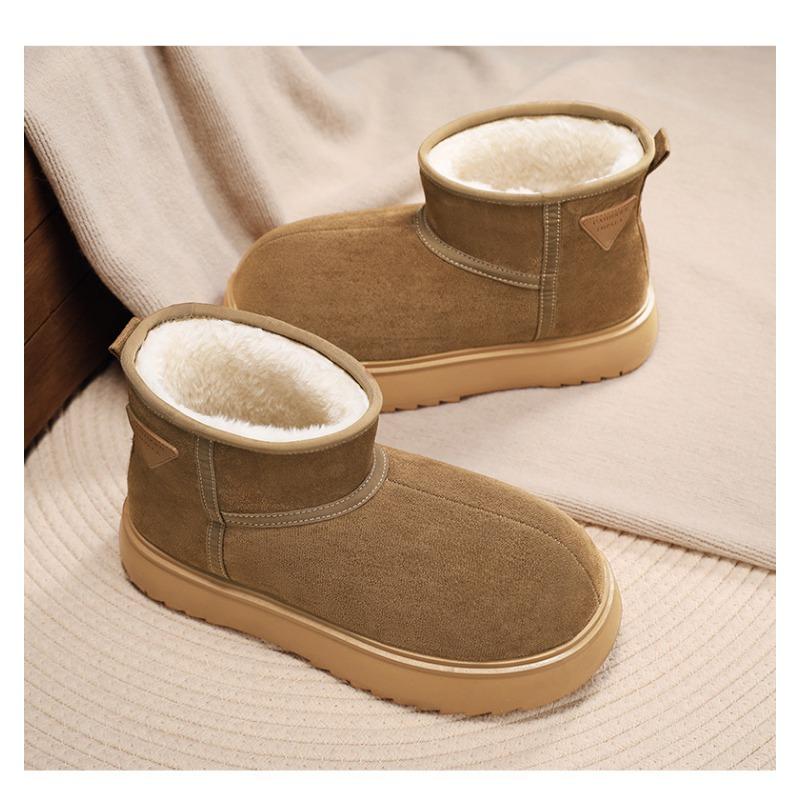 Autumn Winter Couple's Capibala Snow Boots Small Milk Bag Warm Thick-soled Large-toe Men's Shoes