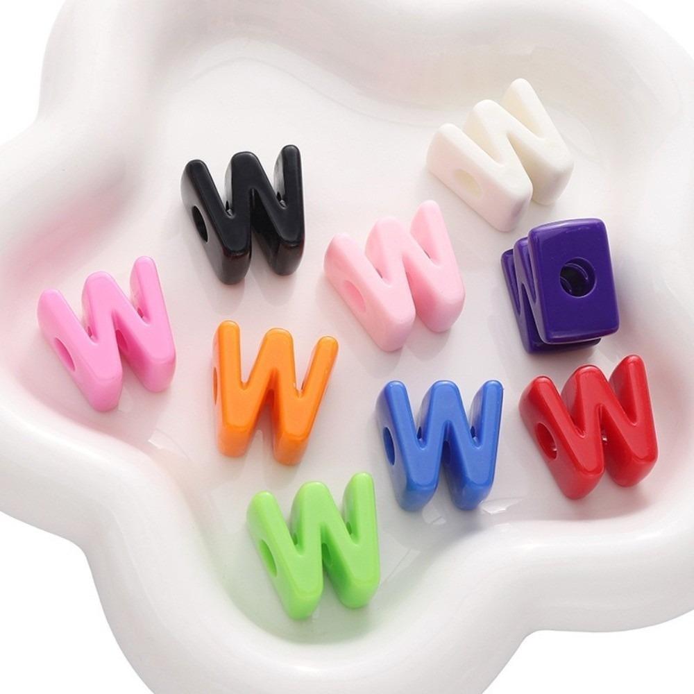 10PCS Colorful Loose Beads DIY DIY Jewelry Making Kit New 26 Letter Beads  DIY Bracelet Keychain