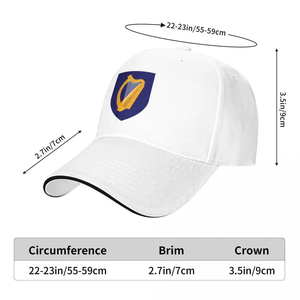 Coat Of Arms Of Ireland Camping Baseball Caps For Womens Personalized Female Beach Sunscreen Hats Trucker Cap