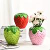 Mini Creative Strawberry Shaped Vase Flower Pot Decorative Ceramic Vase for Flower Arrangement Home Living Room Decoration Ornament