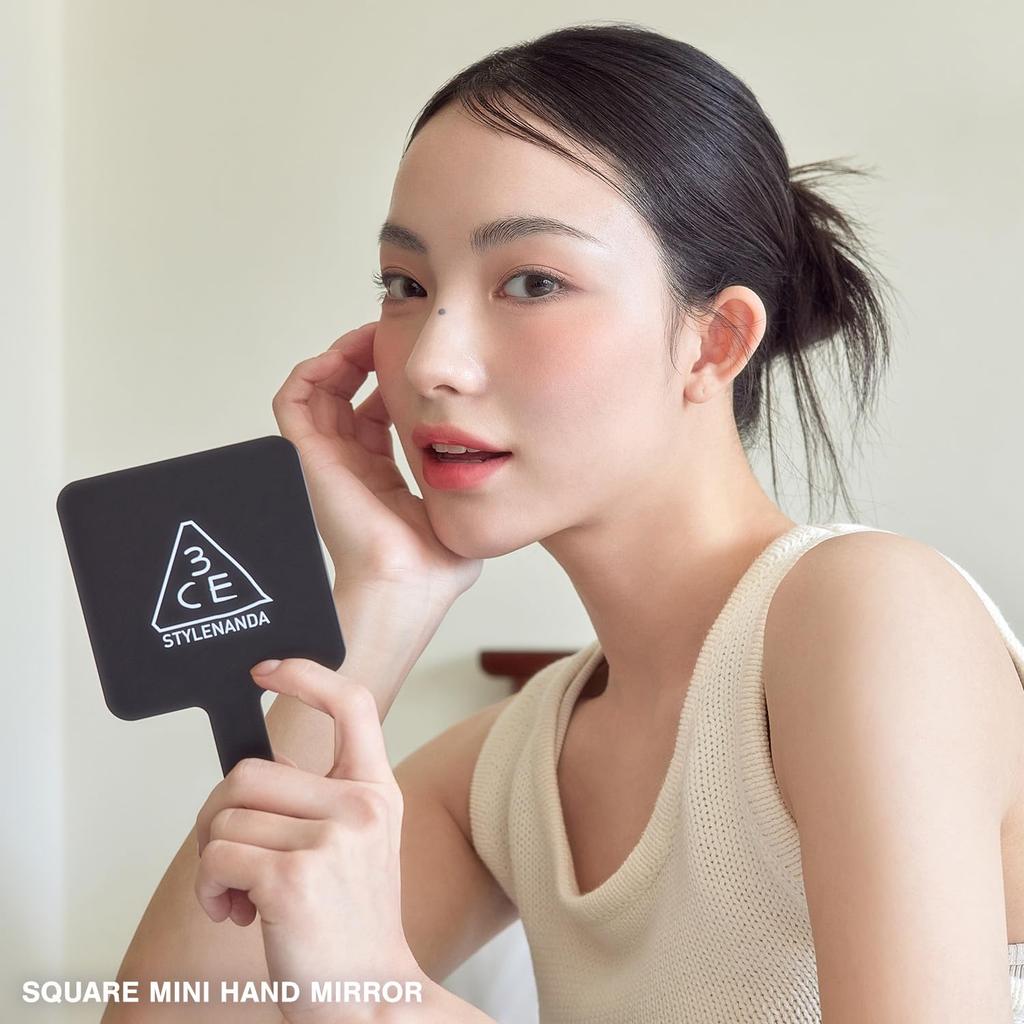 3CE Square Mini Hand Mirror Pink Rumor