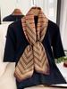 Luxury 90*90Cm Square Silk Scarf For Women Fashion Print Shawl Warps Elegant Neckerchief Bandanas Hijab Soft Stain Ladies Scarf