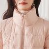 Fengxun Lightweight Women's Short Stand-Collar White Duck Down Jacket