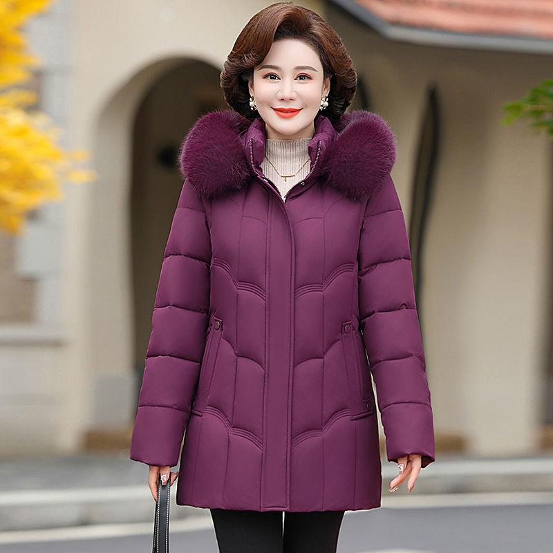 

Женская зимняя толстая стеганая куртка, модная стеганая куртка для женщин среднего и пожилого возраста, пуховик в западном стиле XXL