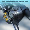 1 Set Bicycle Bell Rechargeable 6 Modes Anti-theft Loud Voice USB Bicycle Electric Bell Horn for Scooter